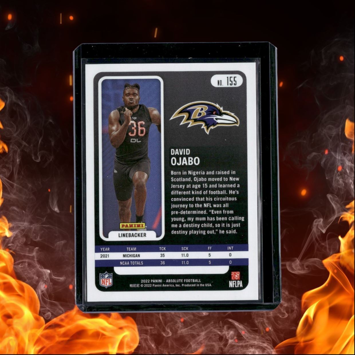 2022 Panini Absolute David Ojabo Red Mojo Rookie 207/499 #155