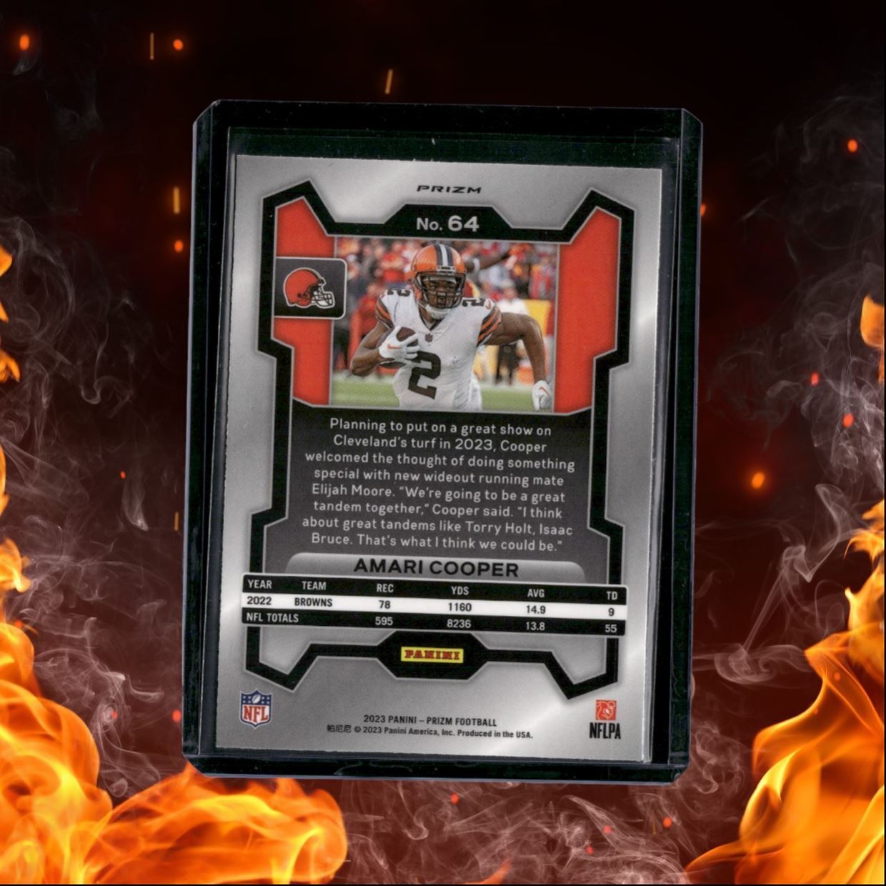 2023 Panini Prizm Amari Cooper Red Sparkle Prizm #64