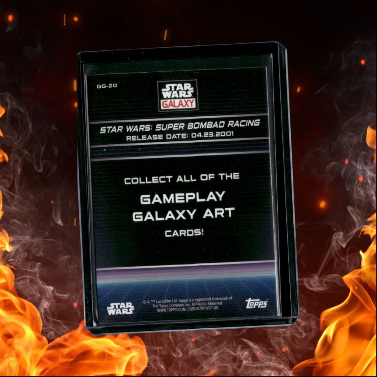 2022 Topps Star Wars Galaxy Chrome Super Bombad Racing Gameplay Galaxy Art