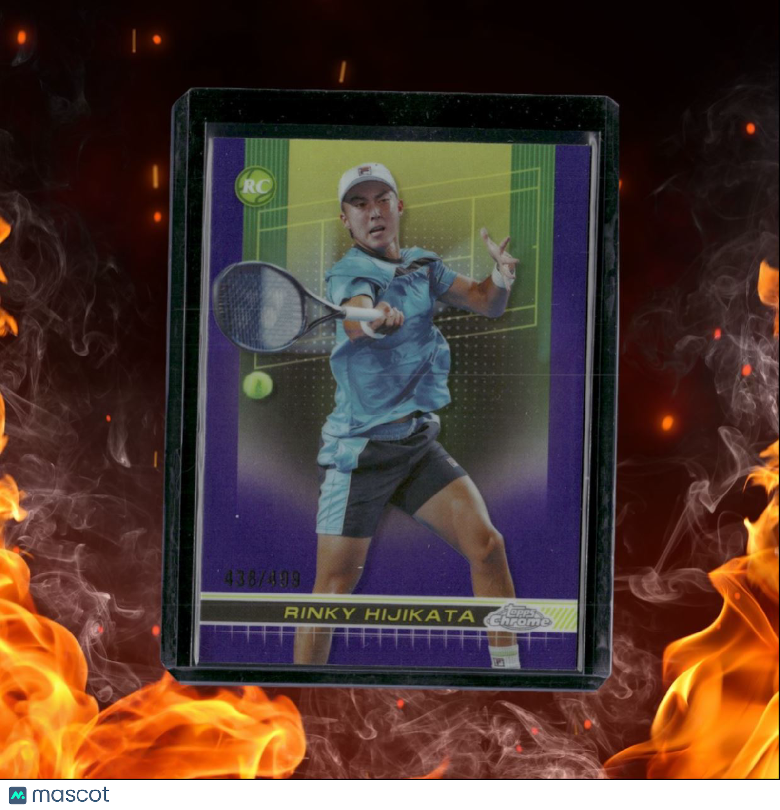 2024 Topps Chrome Tennis Rinky Hijikata Purple Refractor Rookie 438/499 #134