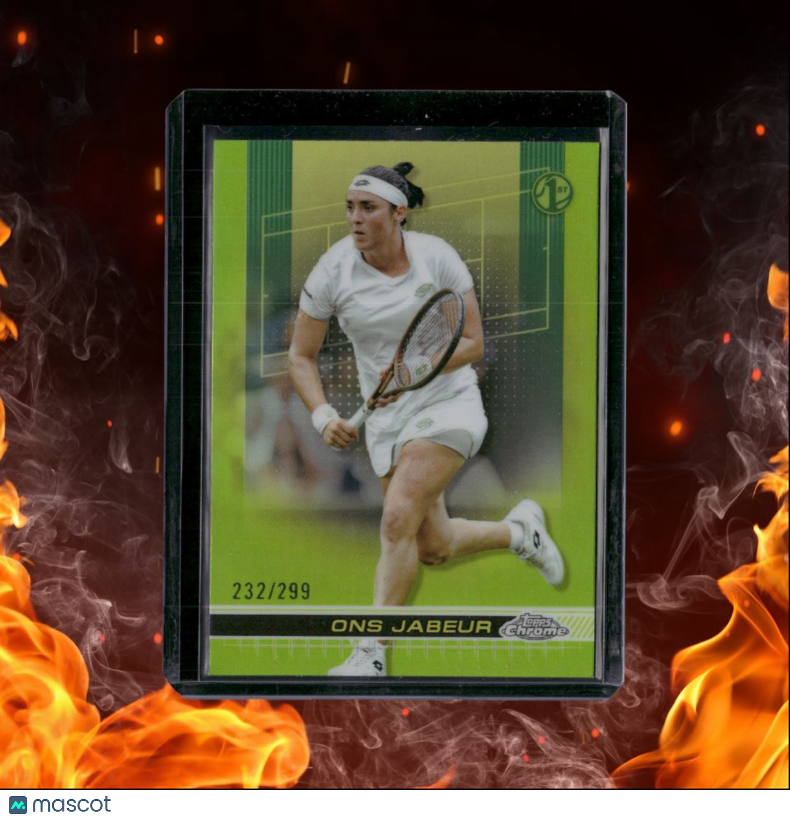 2024 Topps Chrome Tennis Ons Jabeur 1st Lime Green Refractor 232/299 #44