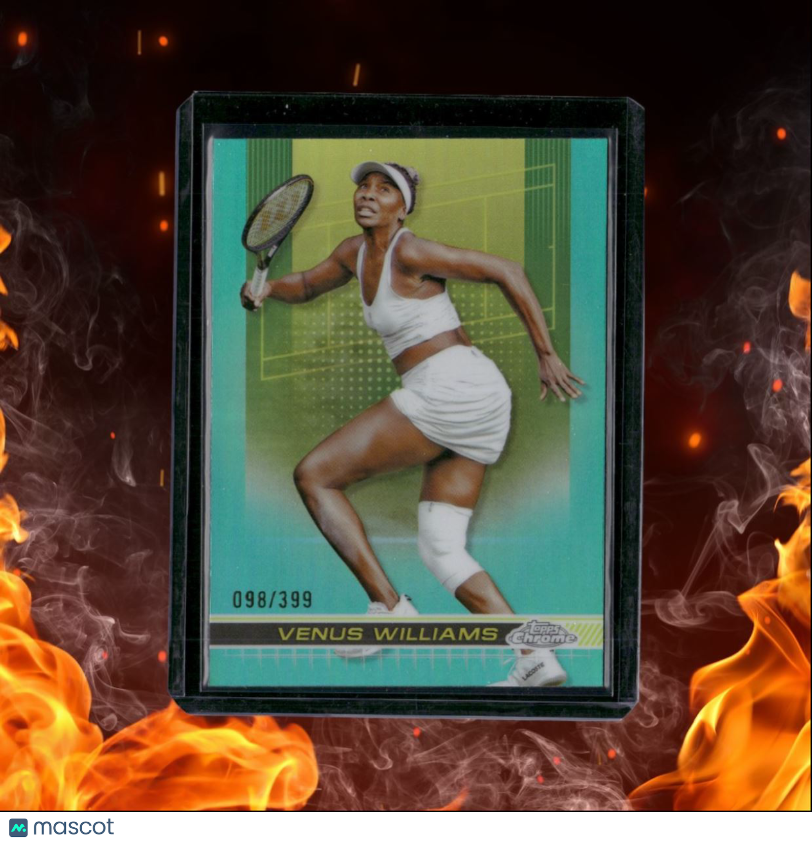 2024 Topps Chrome Tennis Venus Williams Aqua Refractor 098/399 #200