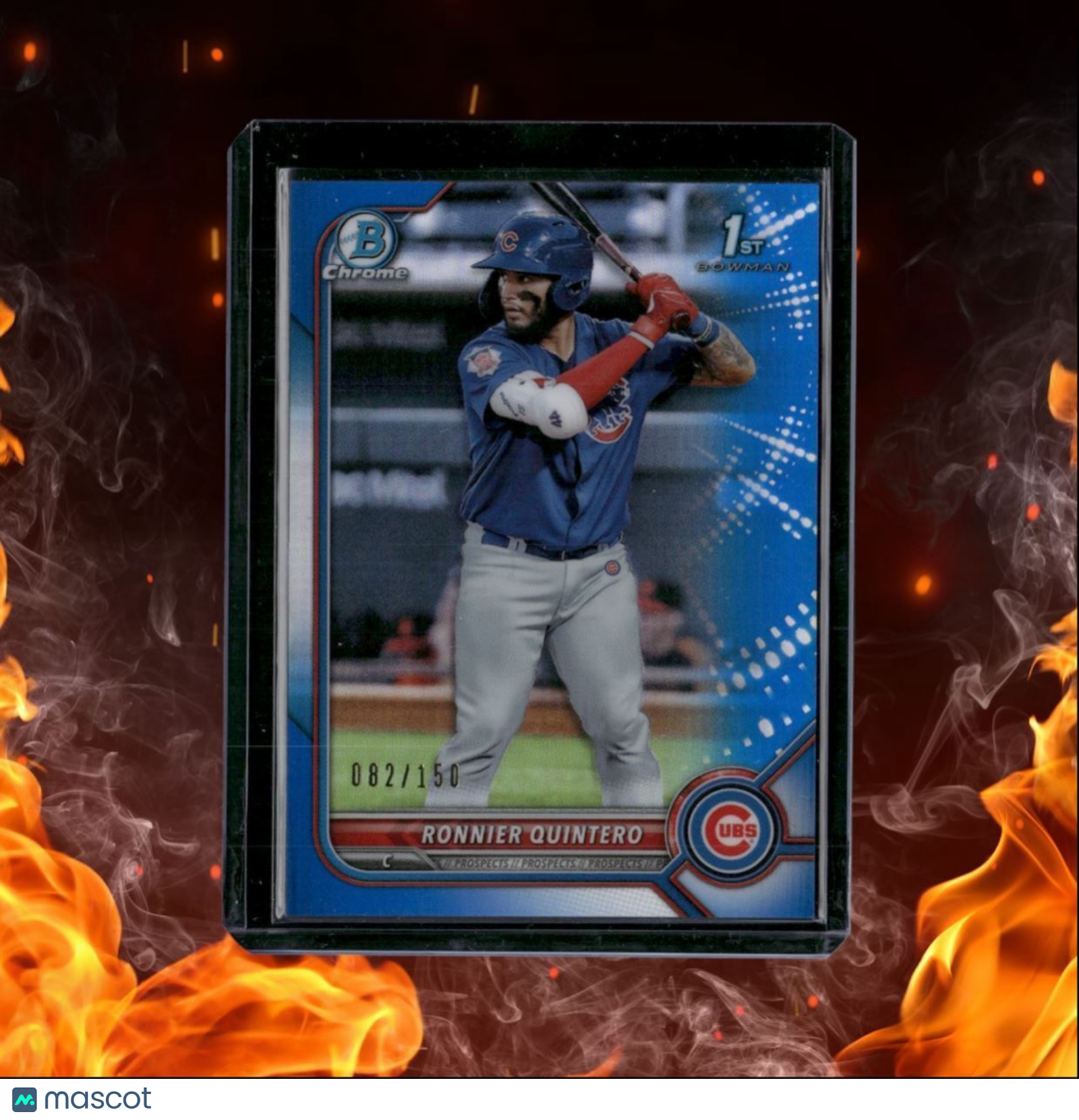 2022 Bowman Chrome Ronnier Quintero 1st Prospect Blue Refractor 082/150 #BCP-124