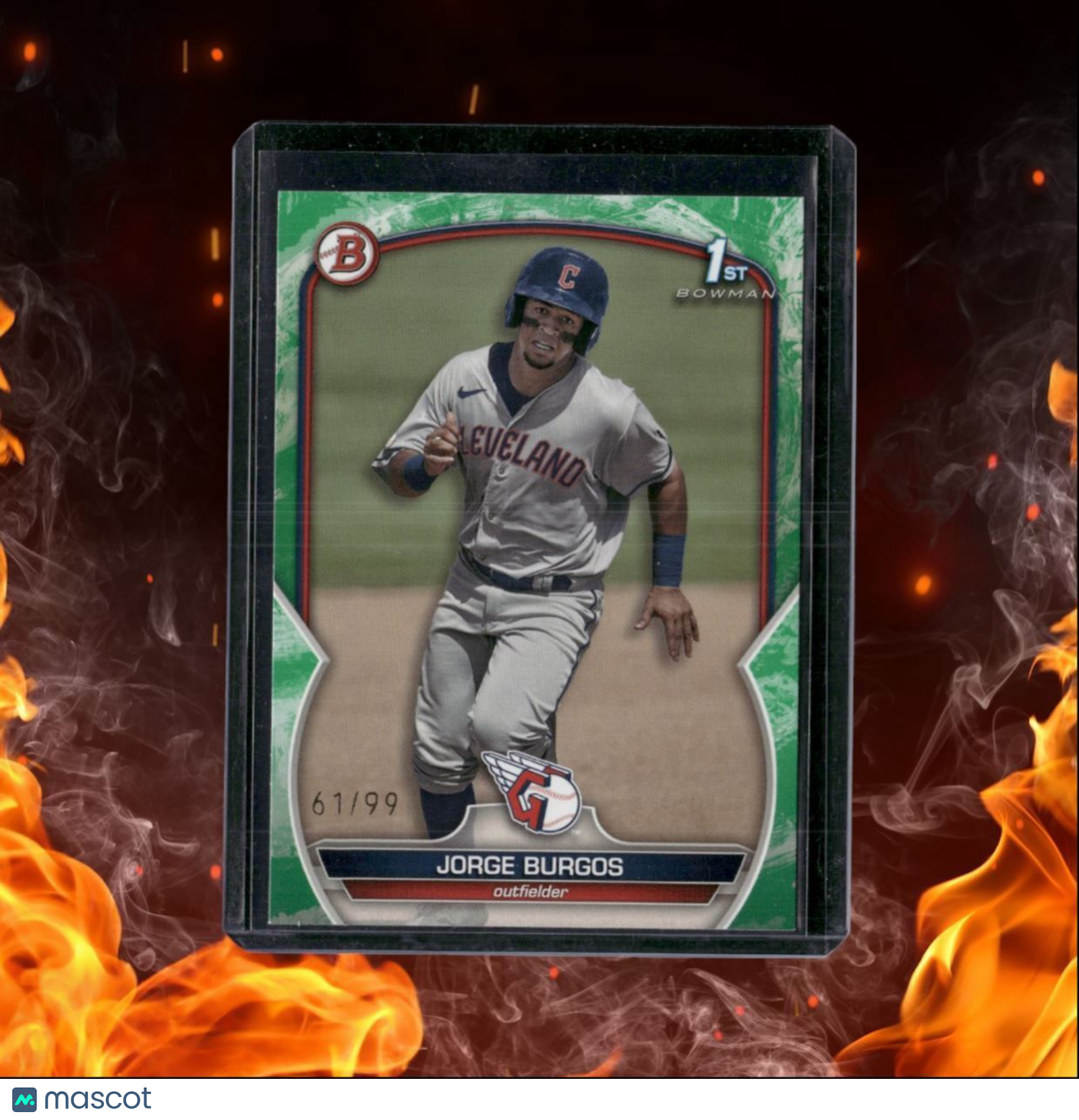 2023 Bowman Prospects Jorge Burgos 1st Bowman Green 61/99 #BP-98