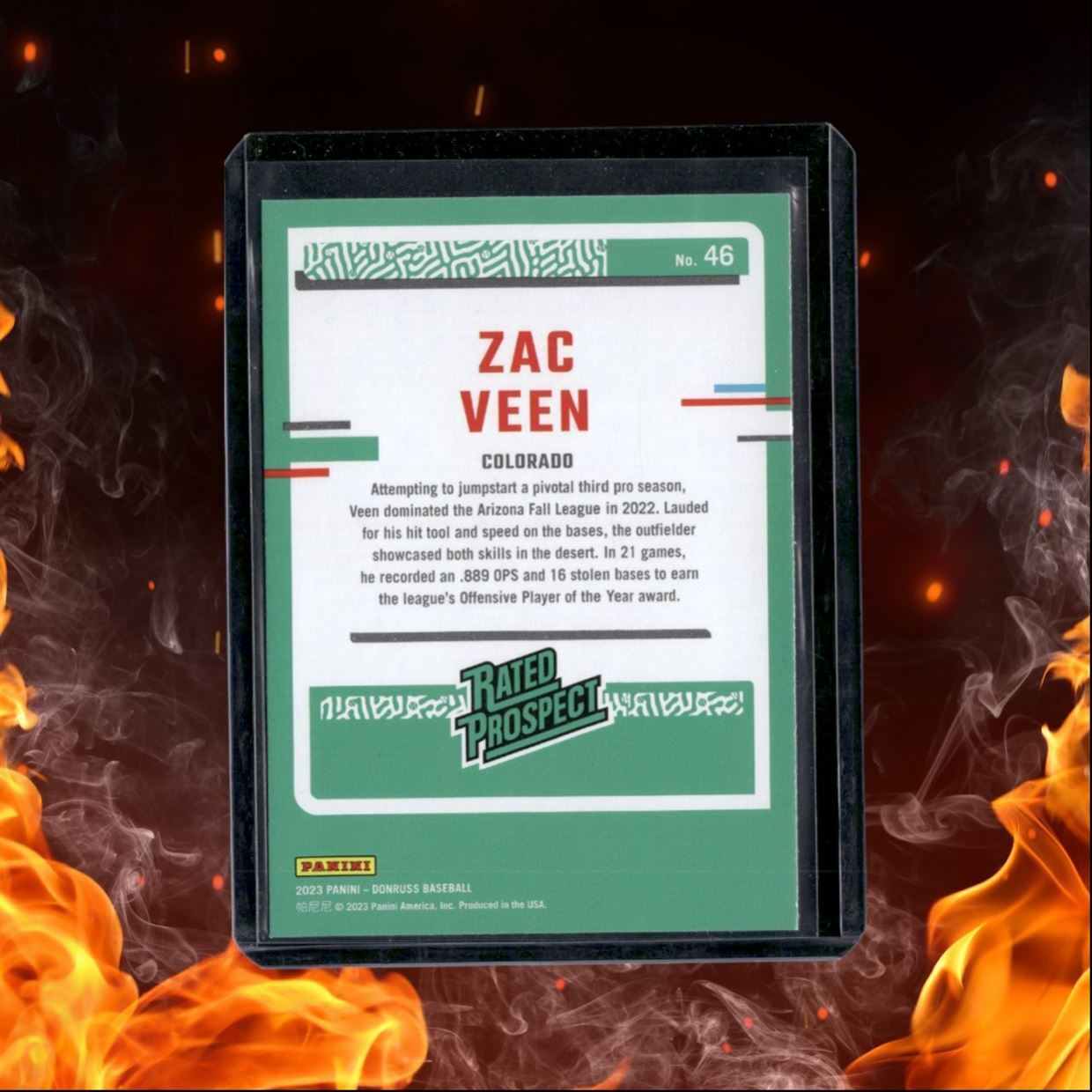 2023 Panini Donruss Zac Veen Blue Rated Rookie #46