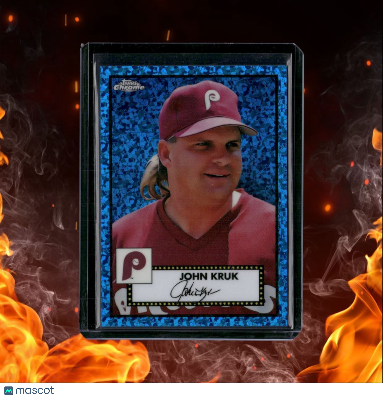 2021 Topps Chrome Platinum Anniversary John Kruk Blue Speckle Refractor 007/199