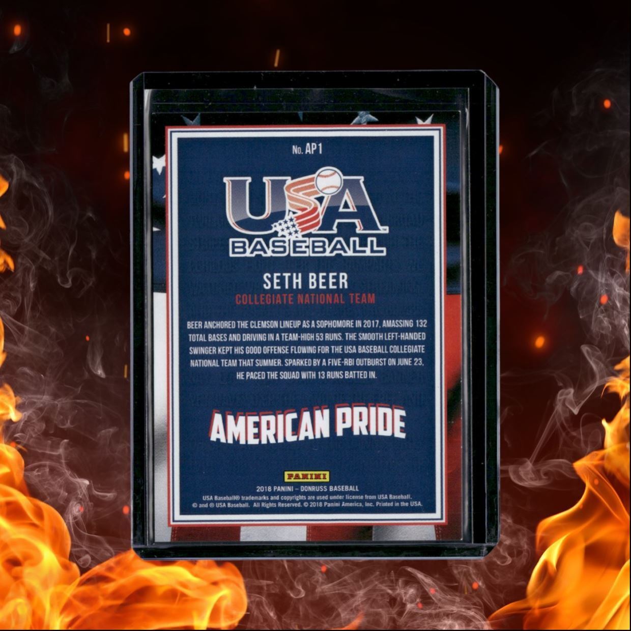 2018 Panini Donruss Seth Beer American Pride Holo 182/999 #AP1