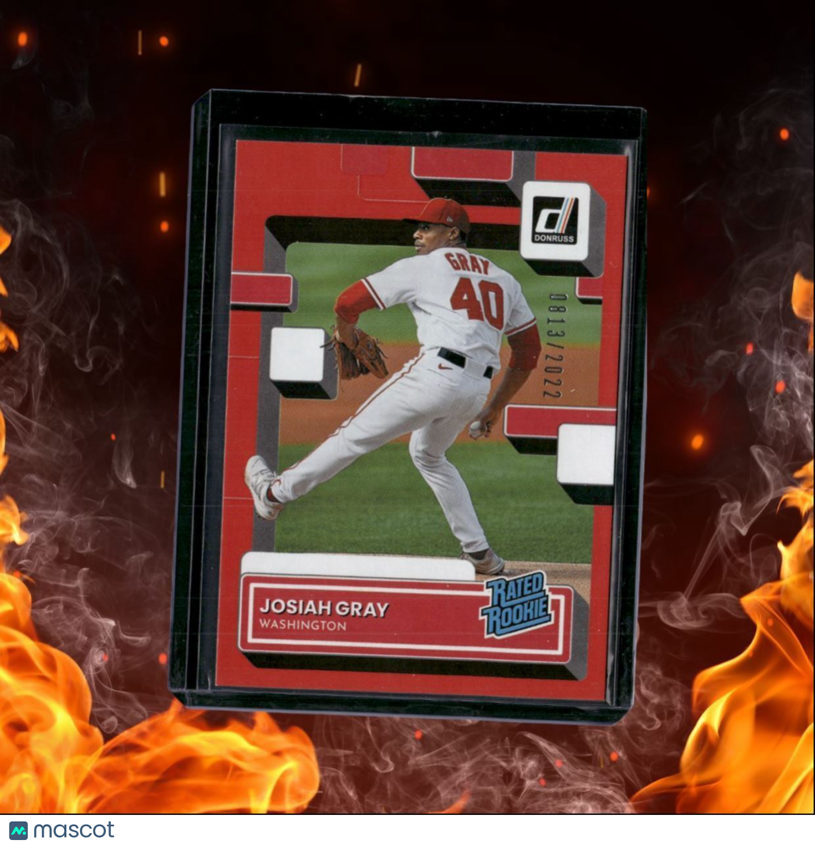 2022 Panini Donruss Josiah Gray Red Rated Rookie 0813/2022 #42