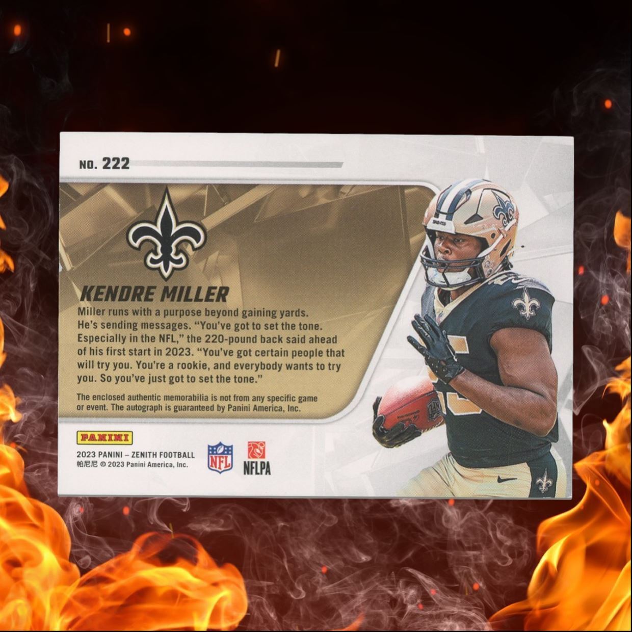 2023 Panini Zenith Kendre Miller Holo Rookie Auto 282/299 #222