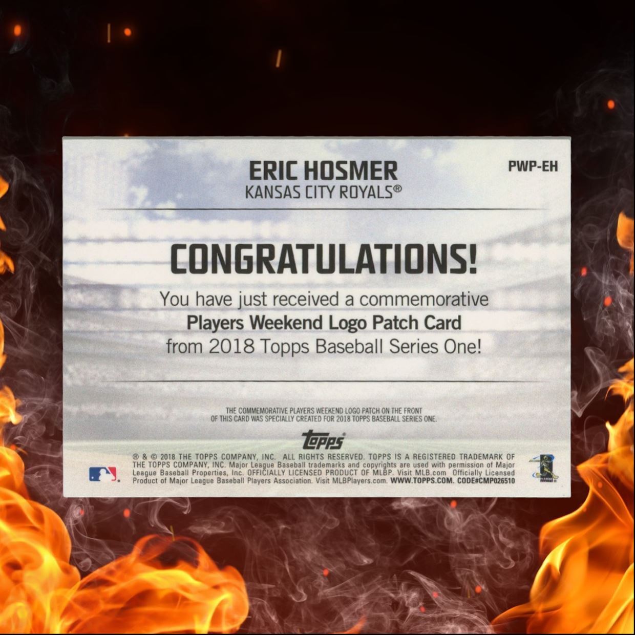 2018 Topps Eric Hosmer Players Weekend Logo Patch #86A
