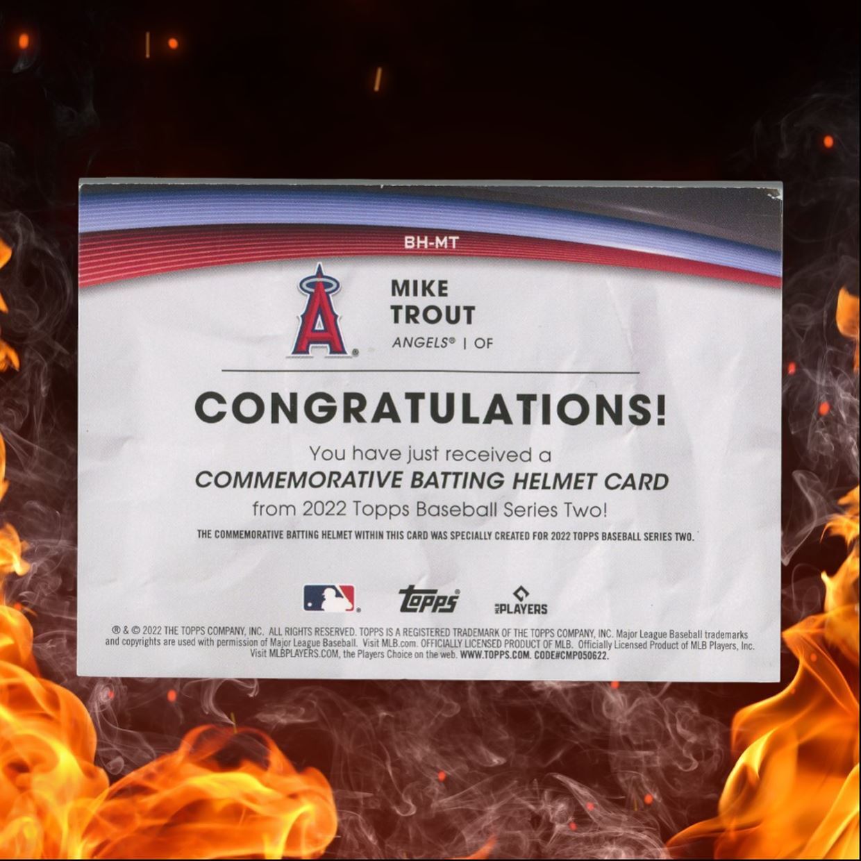 2022 Topps Mike Trout Batting Helmet Commemorative Relic #BH-MT