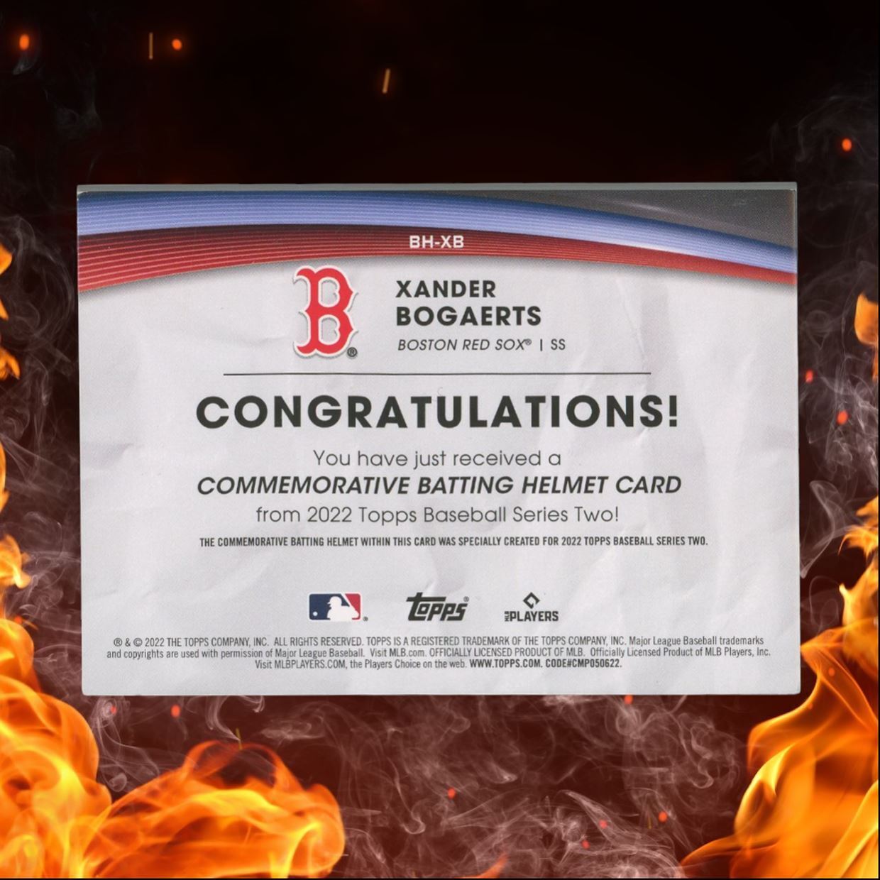 2022 Topps Xander Bogaerts Batting Helmet Commemorative Relic #BH-XB