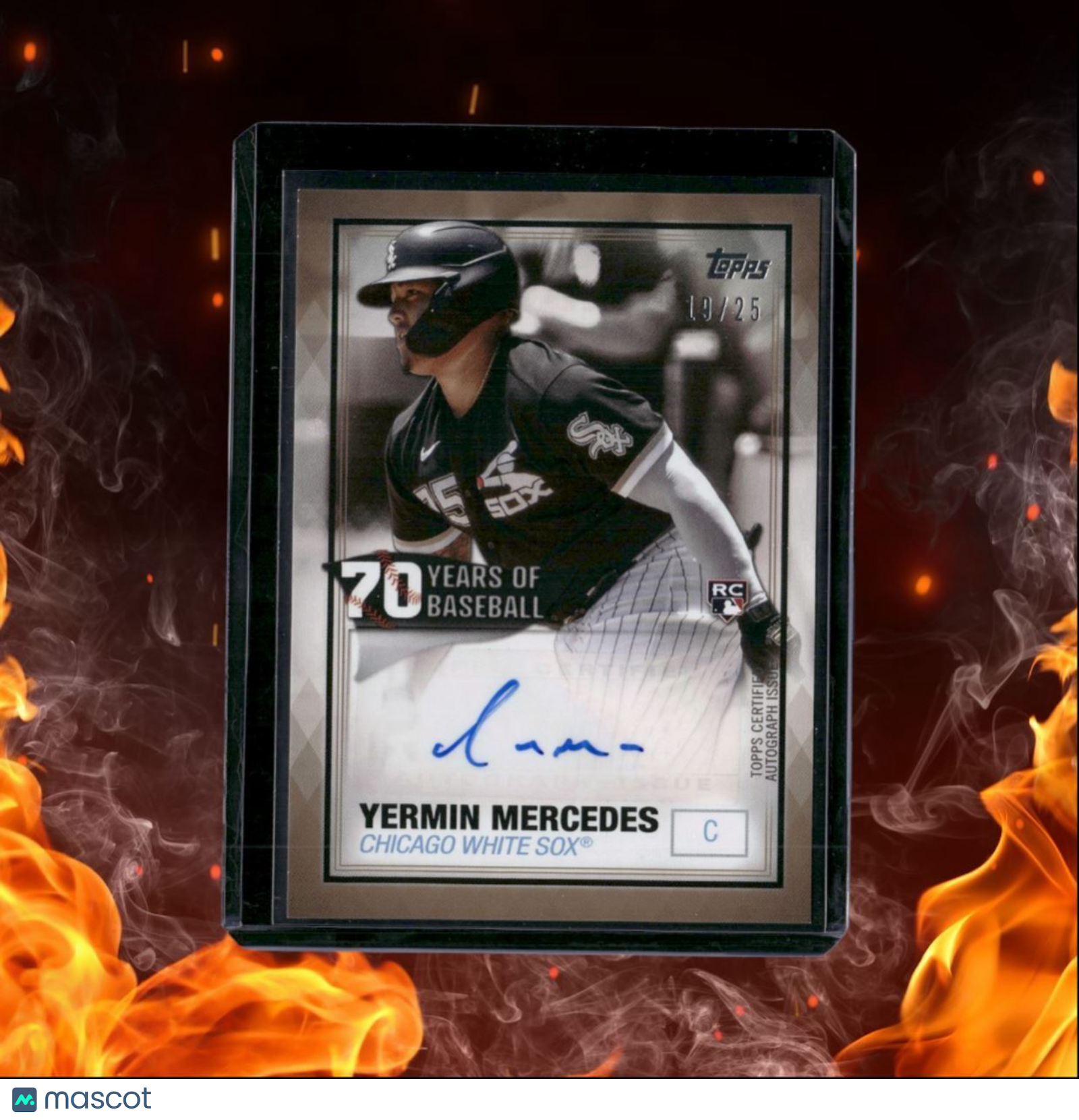 2021 Topps Yermin Mercedes 70 Years of Baseball Rookie Auto 19/25 #70YA-YM