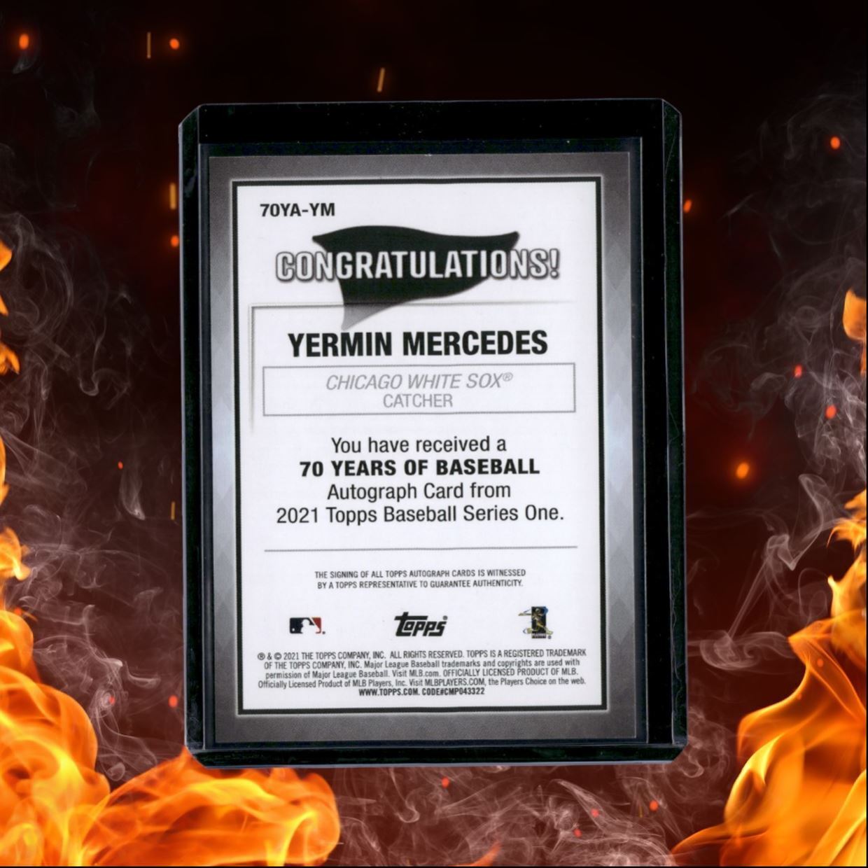 2021 Topps Yermin Mercedes 70 Years of Baseball Rookie Auto 19/25 #70YA-YM