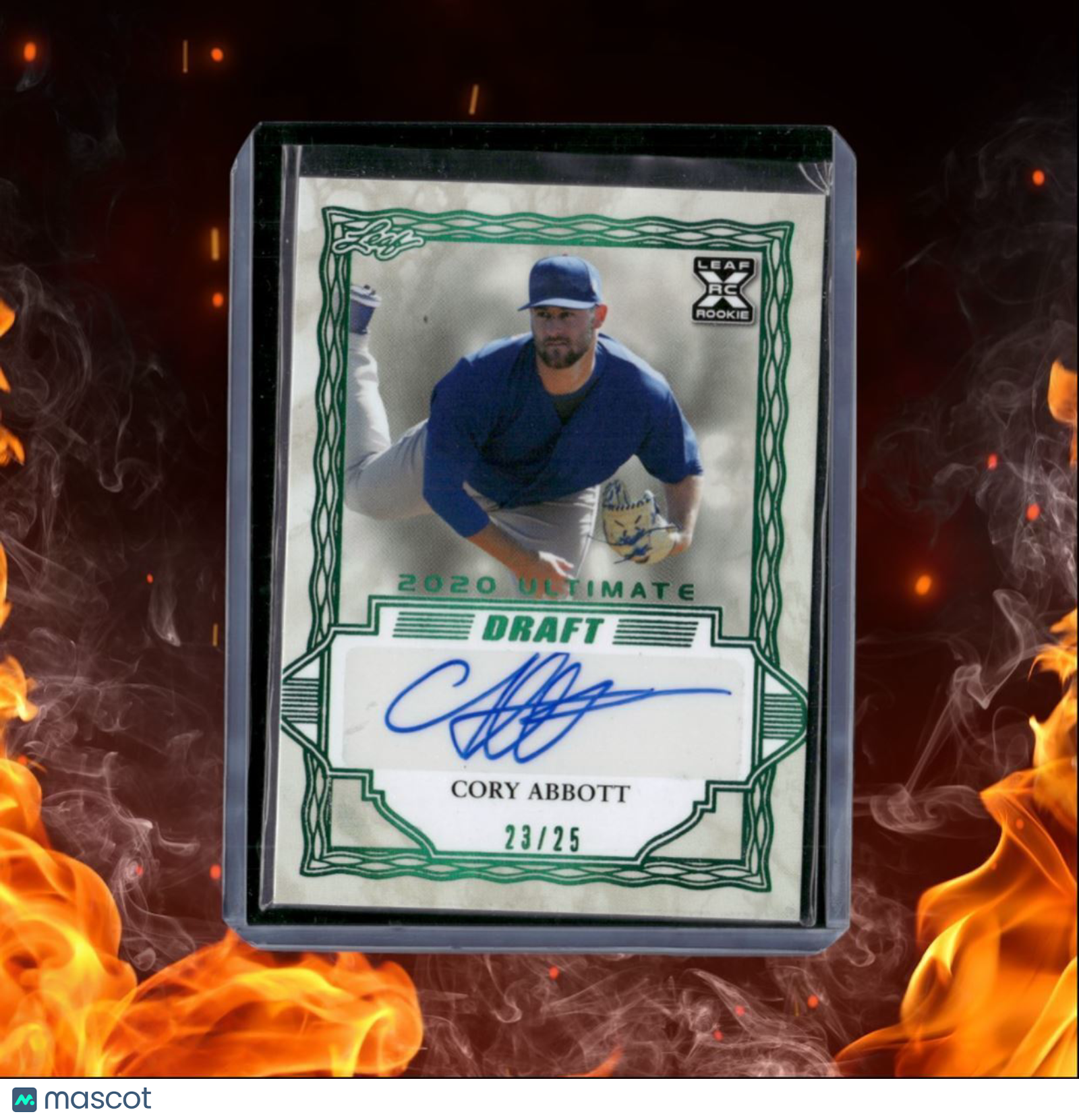 2020 Leaf Ultimate Cory Abbott Draft Green Rookie Auto 23/25 #BA-CA1