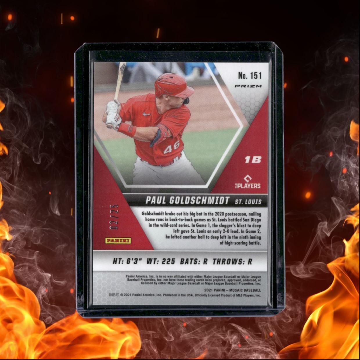 2021 Panini Mosaic Paul Goldschmidt White Mosaic 02/25 #151