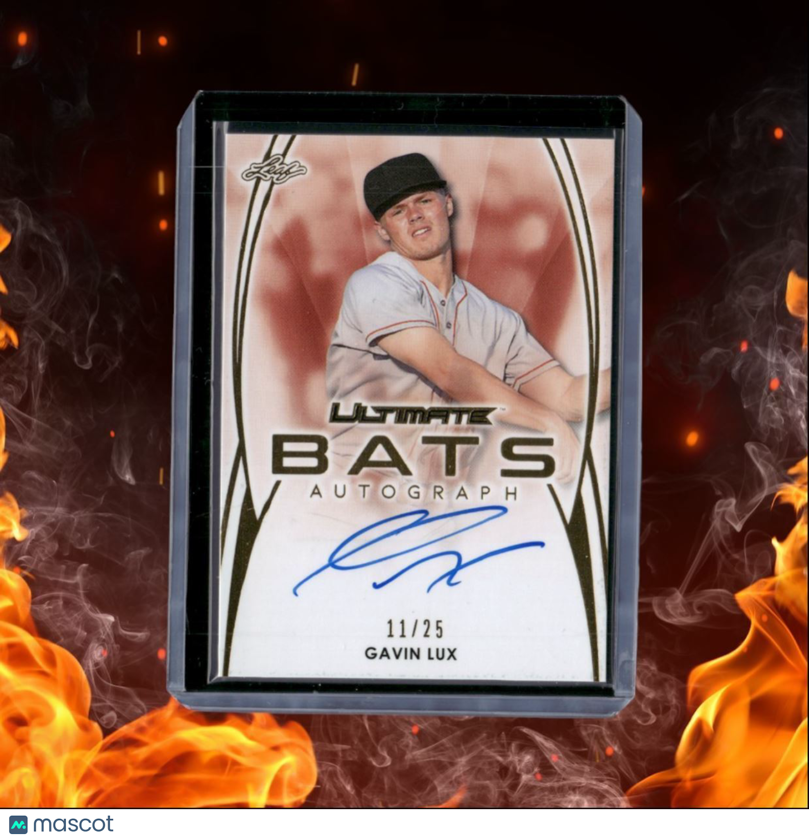 2019 Leaf Ultimate Gavin Lux Bats Gold Auto 11/25 #UB-GL1
