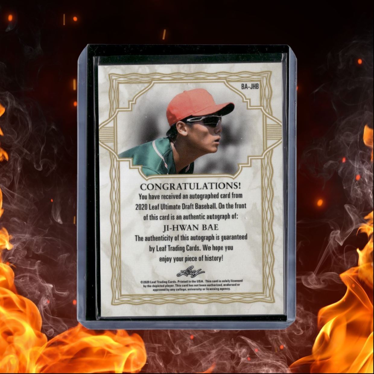 2020 Leaf Ultimate Ji-Hwan Bae Gold Draft Auto 63/75 #BA-JHB