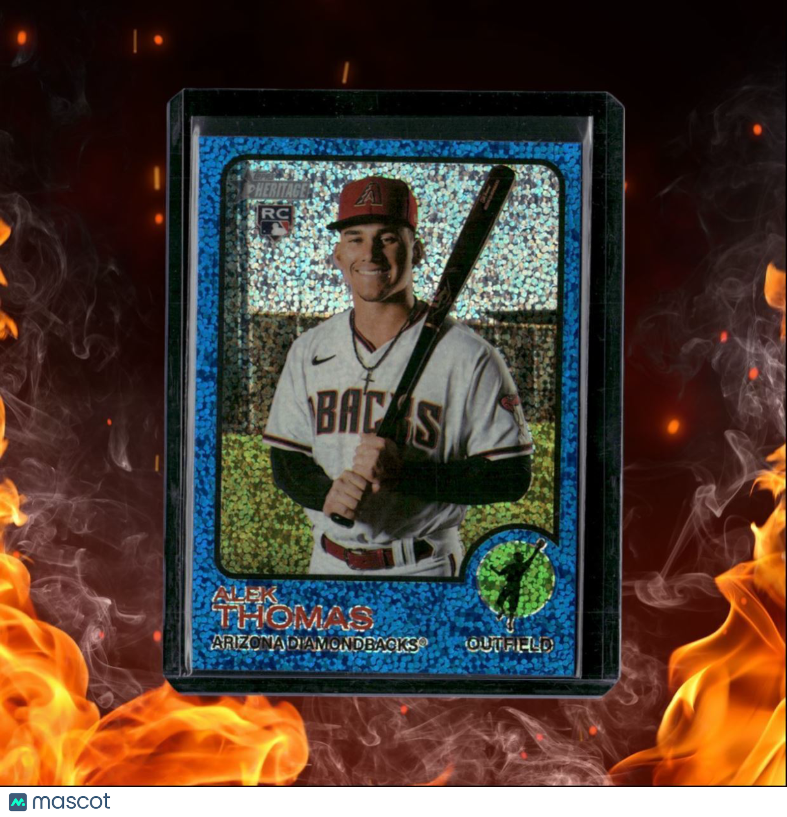 2022 Topps Heritage Alek Thomas Blue Speckle Rookie #597