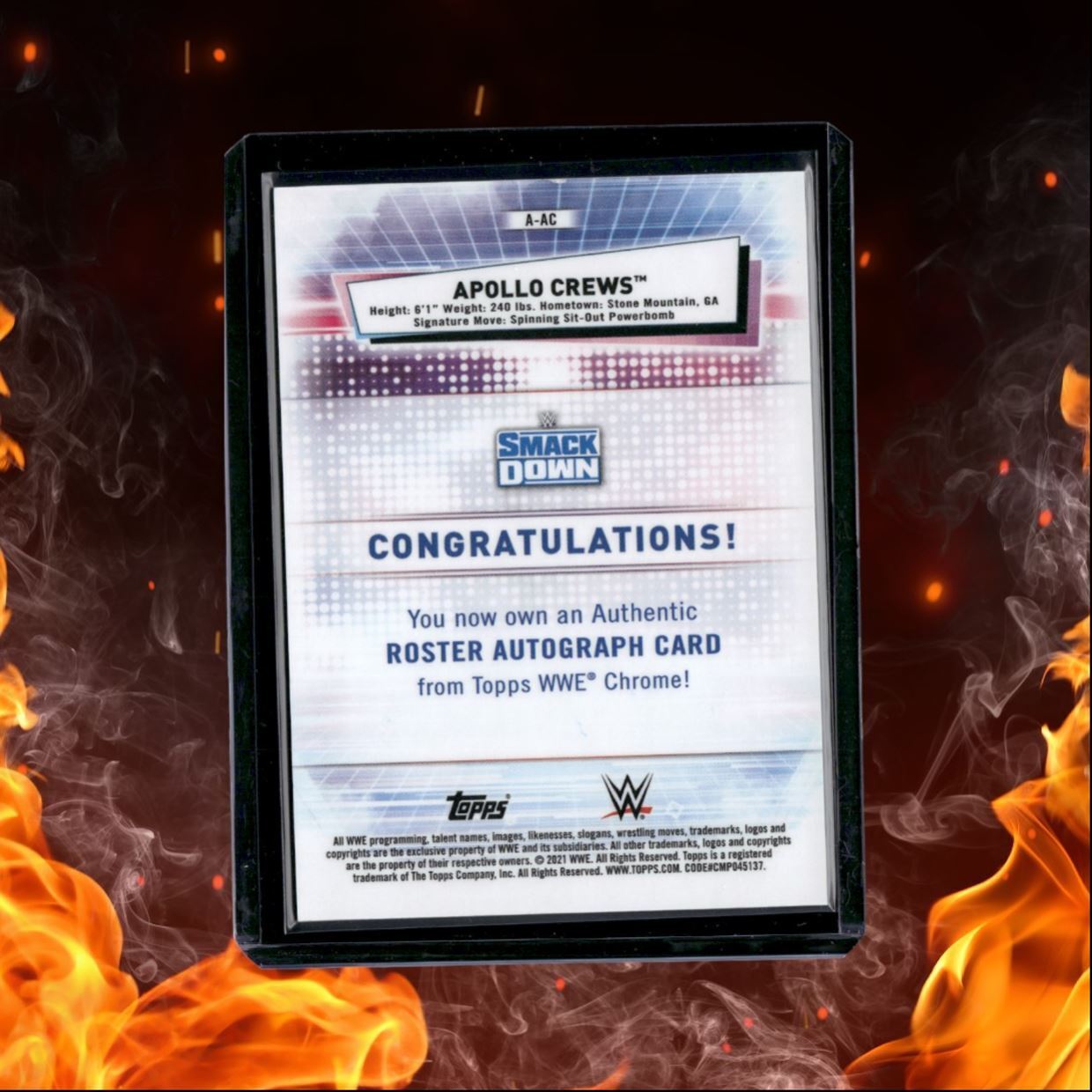 2021 Topps Chrome Apollo Crews Roster Refractor Auto 121/199 #A-AC