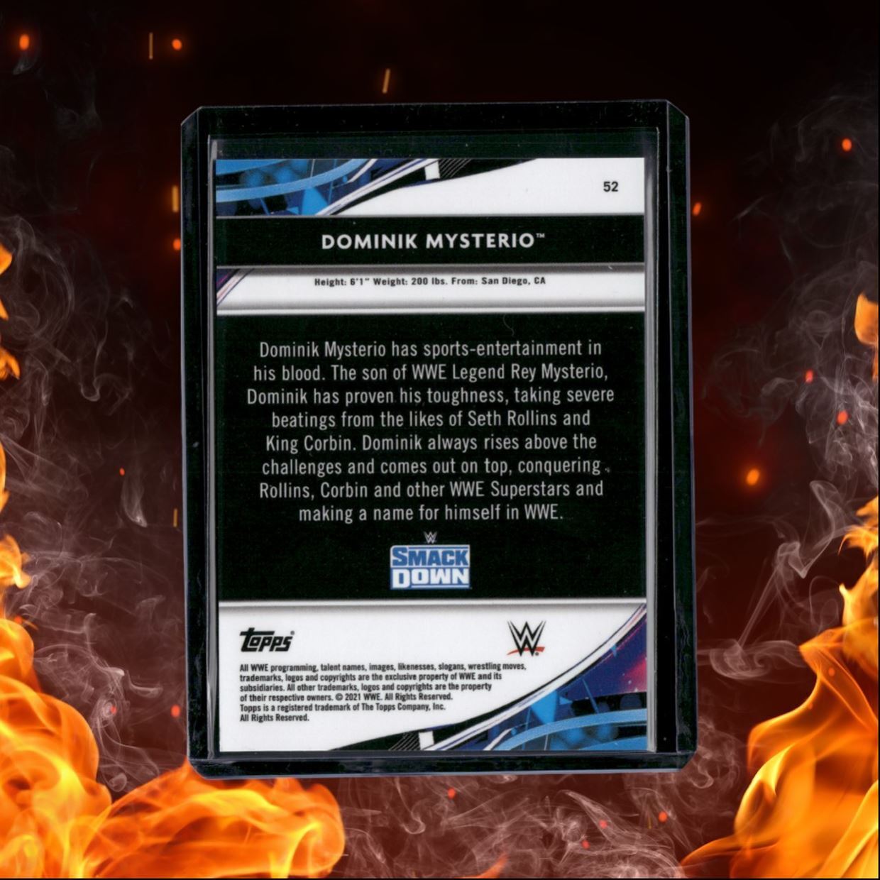 2021 Topps Finest Dominik Mysterio Blue Refractor 052/150 #52