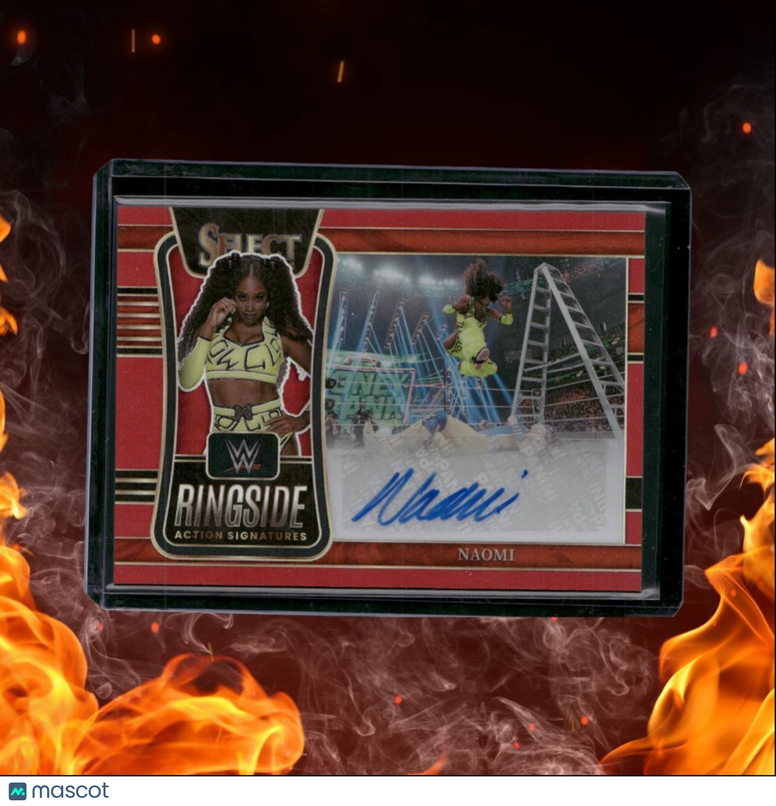 2022 Panini Select Naomi Ringside Action Red Prizm Auto 97/99 #RA-NOM