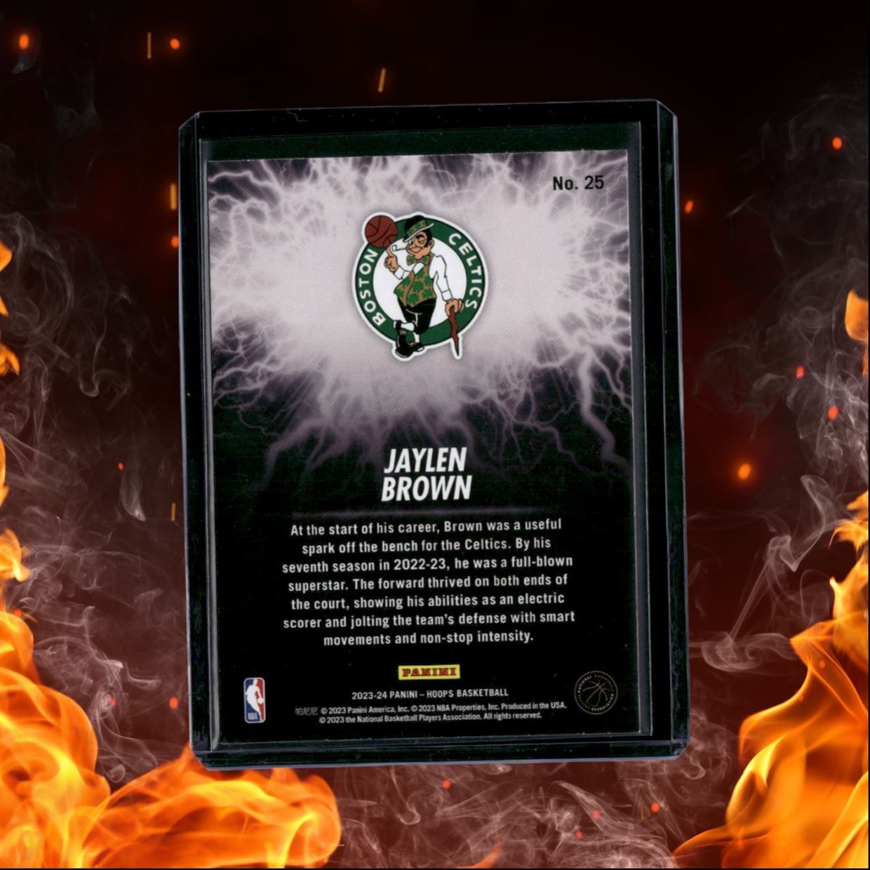 2023-24 Panini NBA Hoops Jaylen Brown High Voltage #25