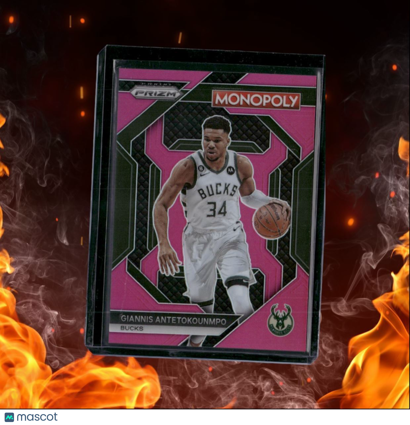 2023-24 Panini Prizm Monopoly Giannis Antetokounmpo Pink Prizm 032/149 #PS5
