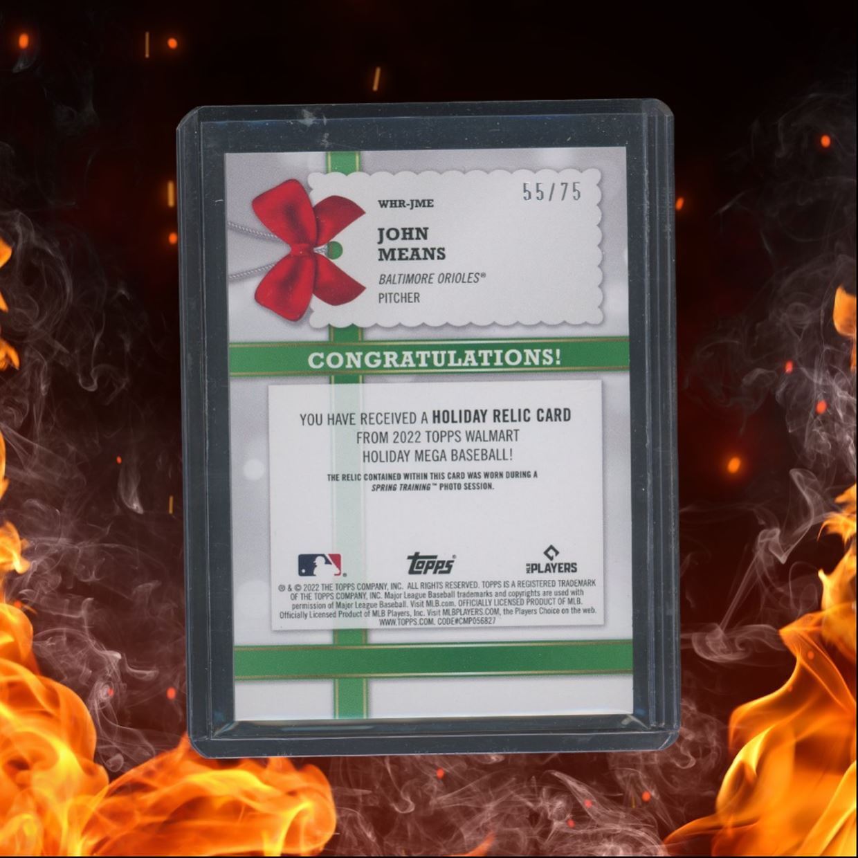 2022 Topps Walmart Mega John Means Relic 55/75 #55