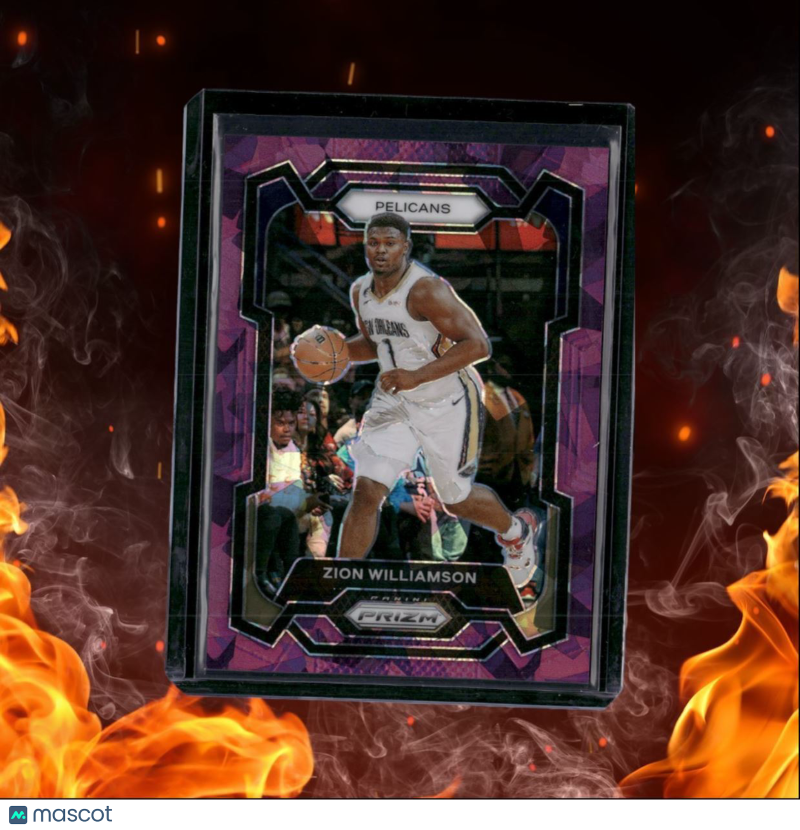 2023-24 Panini Prizm Zion Williamson Purple Cracked Ice Prizm 082/149 #27