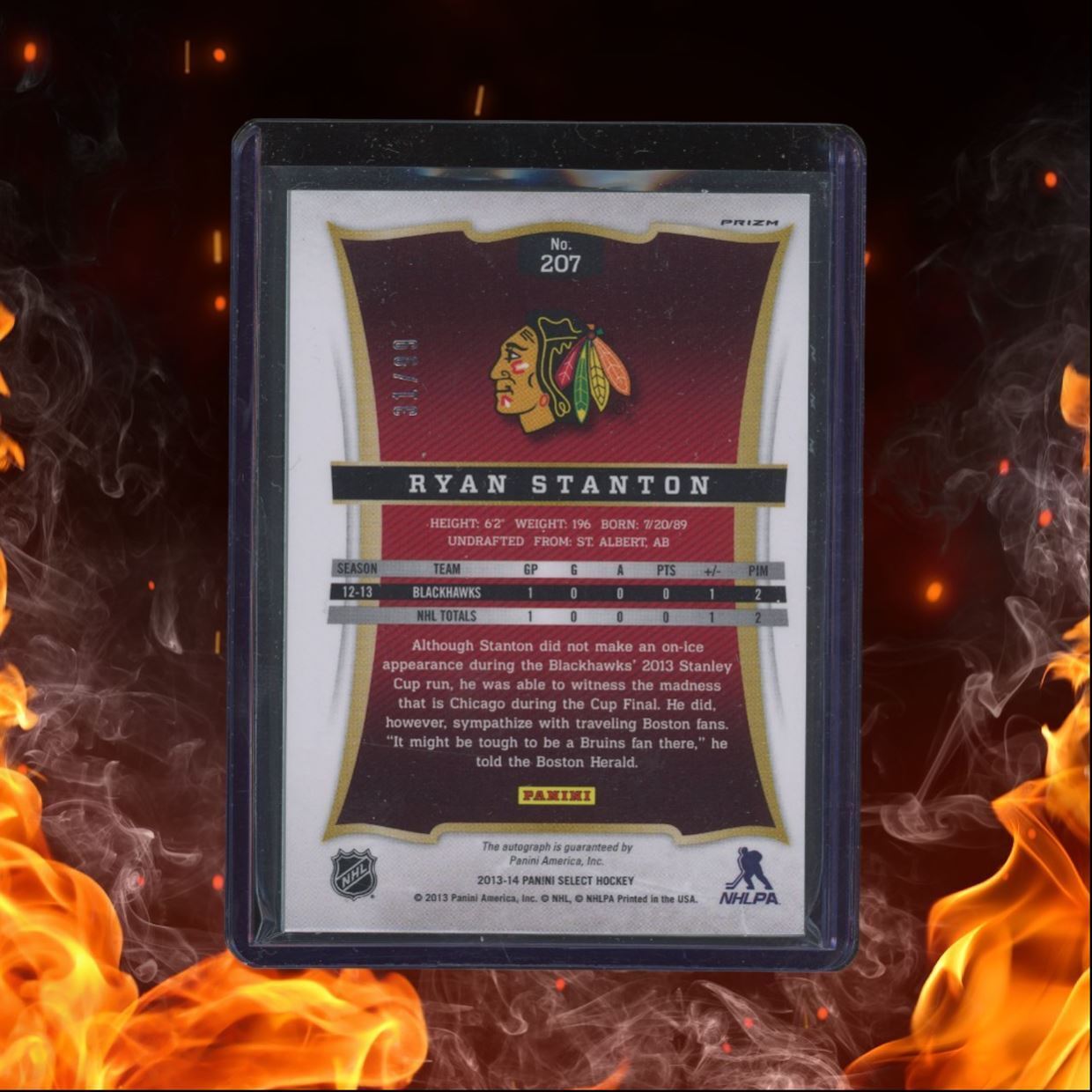 2013-14 Panini Select Ryan Stanton Silver Prizm Rookie Auto 31/99 #207