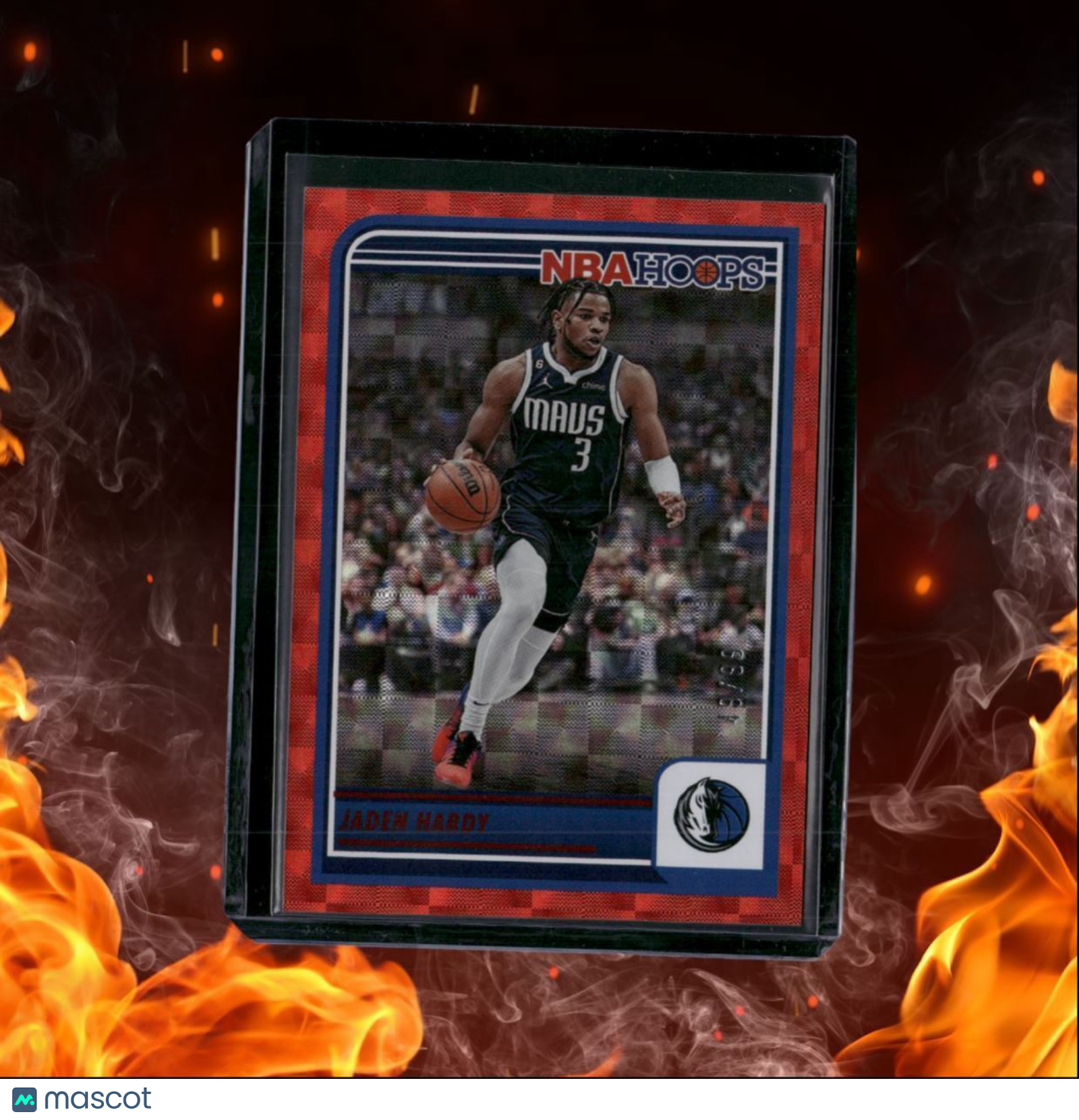 2023-24 Panini NBA Hoops Jaden Hardy Red Hyper 49/99 #45