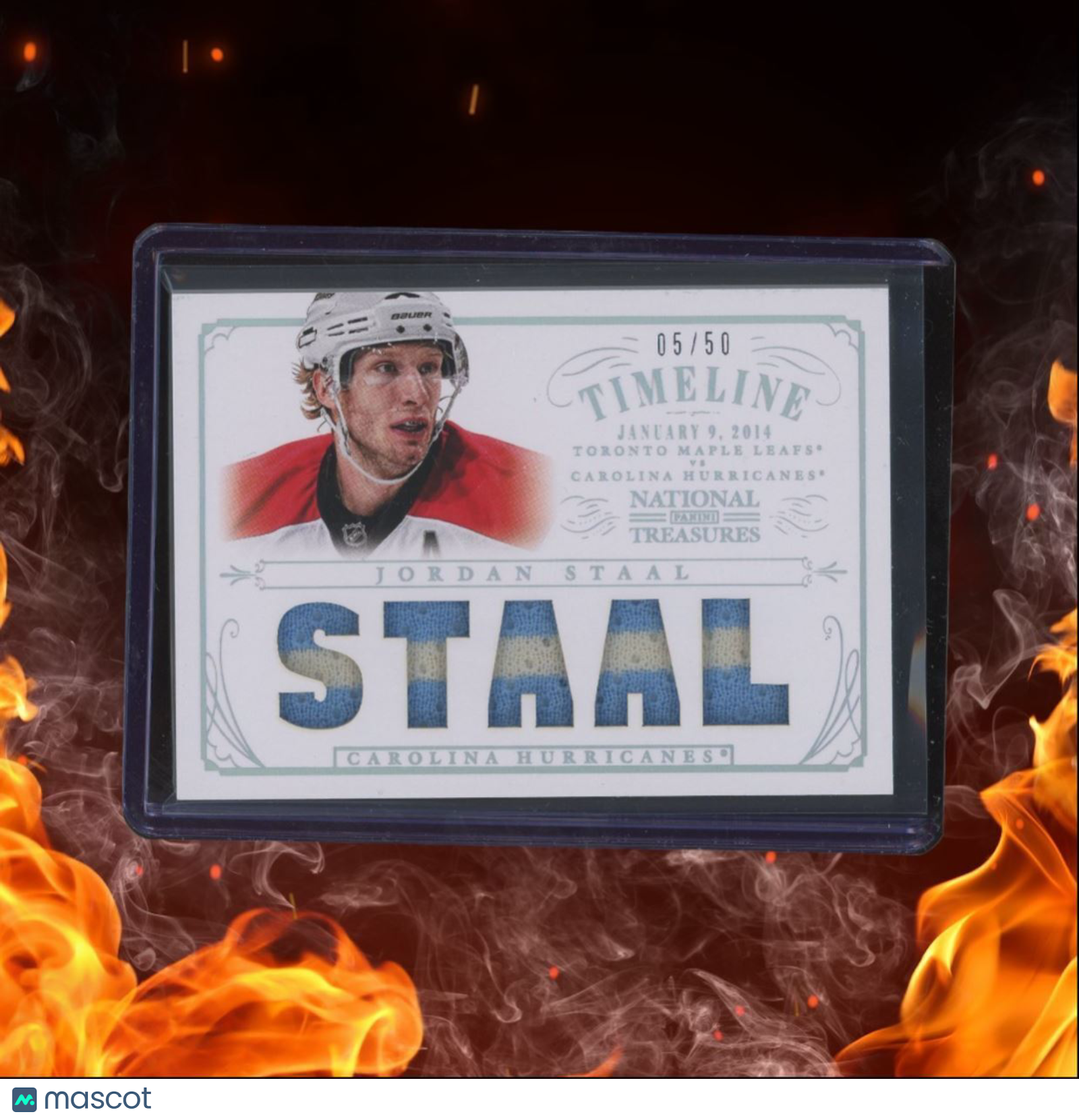 2013-14 Panini National Treasures Jordan Staal Timeline Jerseys Prime 05/50