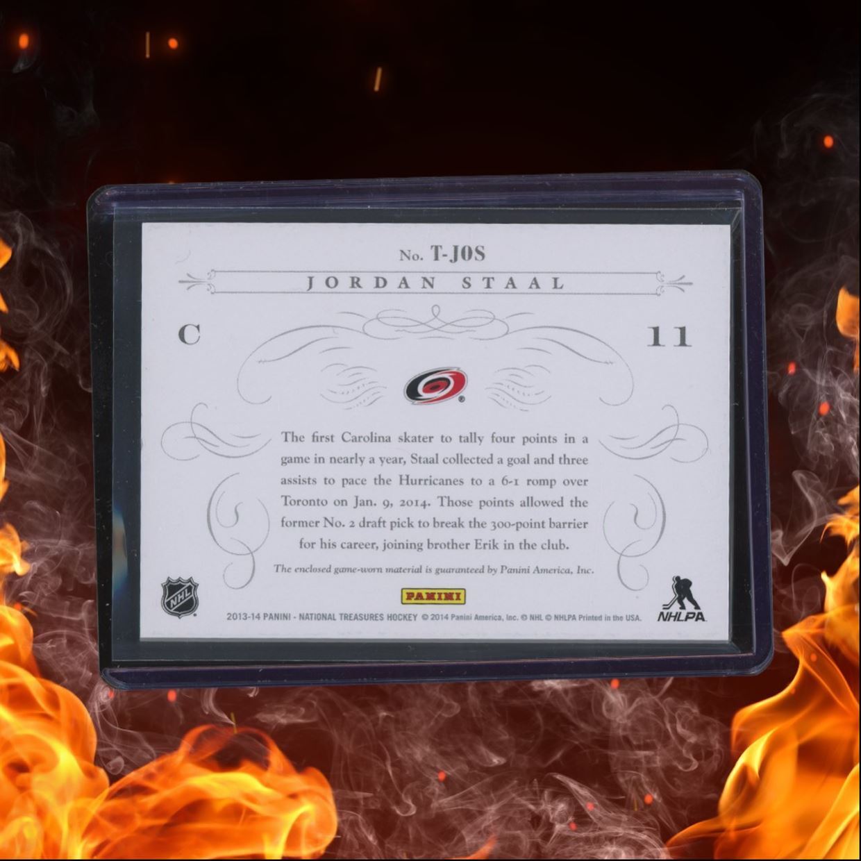 2013-14 Panini National Treasures Jordan Staal Timeline Jerseys Prime 05/50