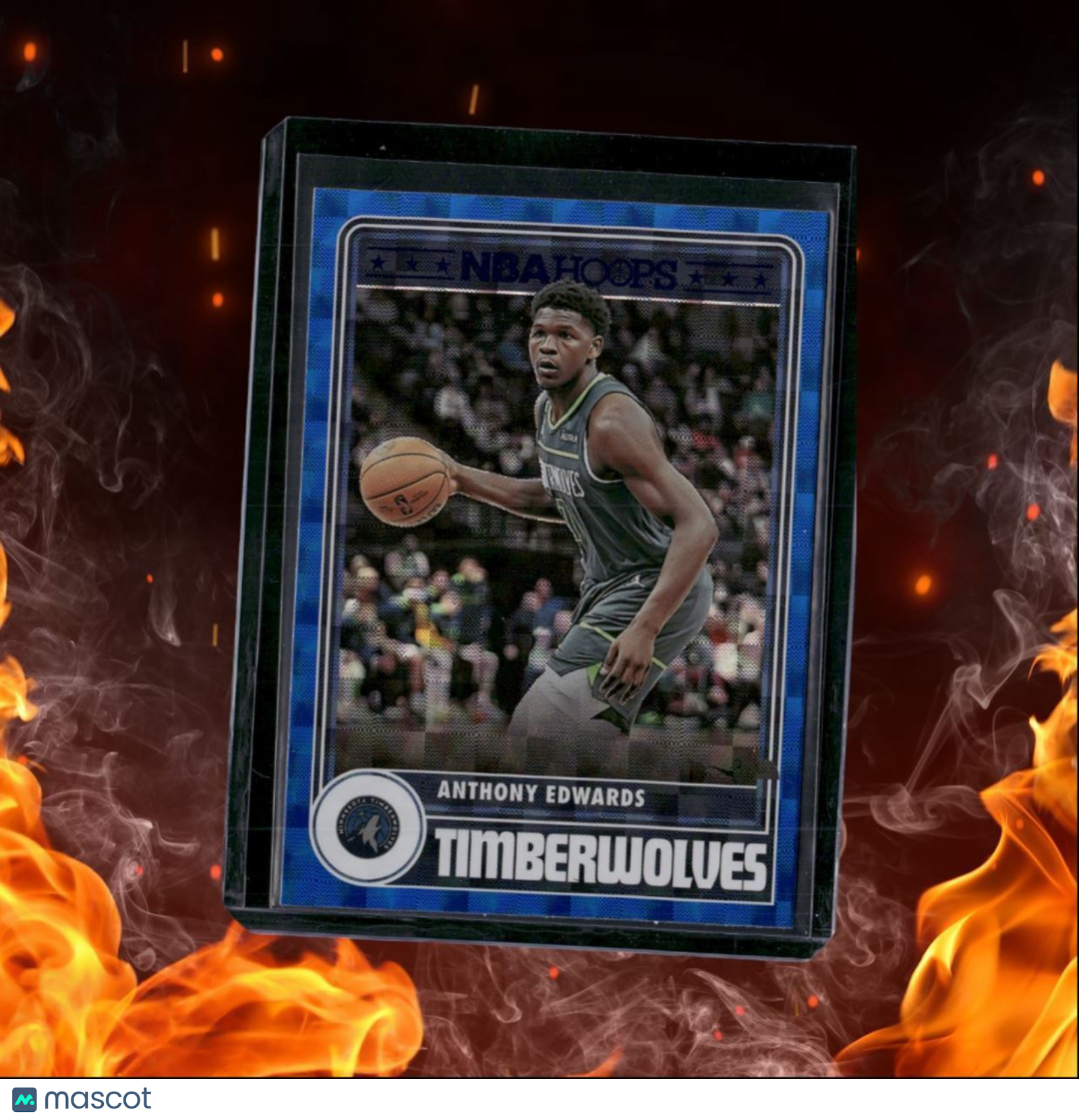 2023-24 Panini NBA Hoops Anthony Edwards Blue Hyper #286