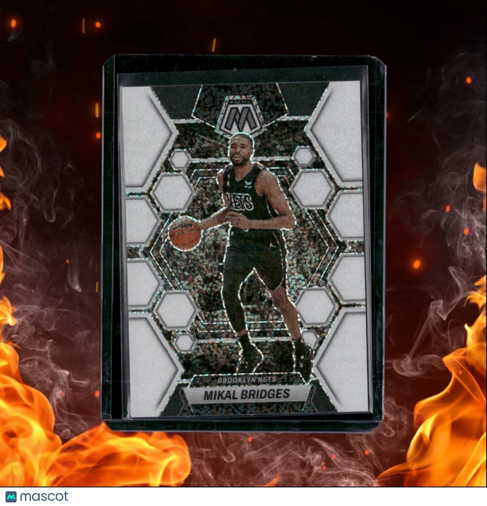 2022-23 Panini Mosaic Mikal Bridges White Sparkle Prizm #2