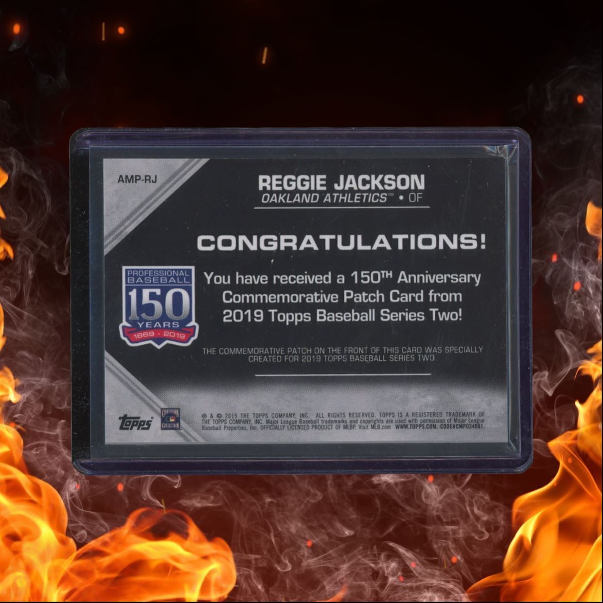 2019 Topps Reggie Jackson Commemorative Patch #AMP-RJ