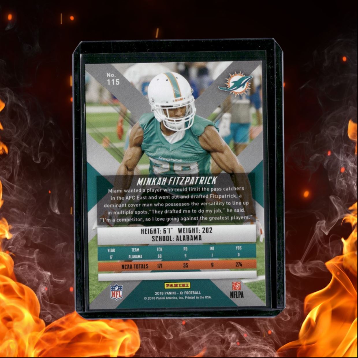 2018 Panini Xr Minkah Fitzpatrick Red Rookie 086/299 #115