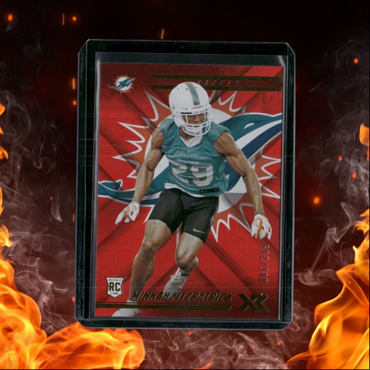 2018 Panini Xr Minkah Fitzpatrick Red Rookie 086/299 #115