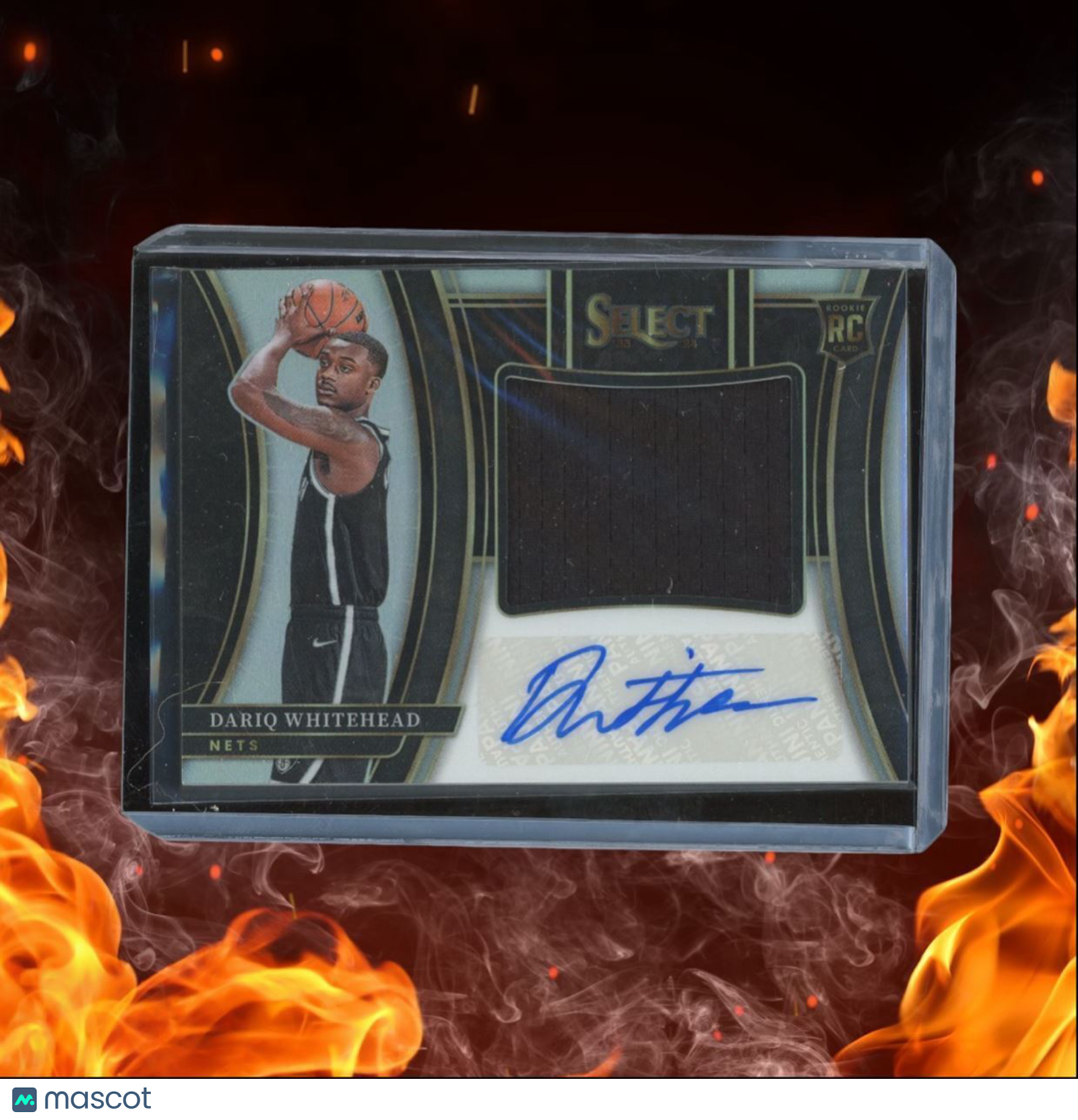 2023-24 Panini Select Dariq Whitehead Jersey Silver Prizm Rookie Auto 12/99