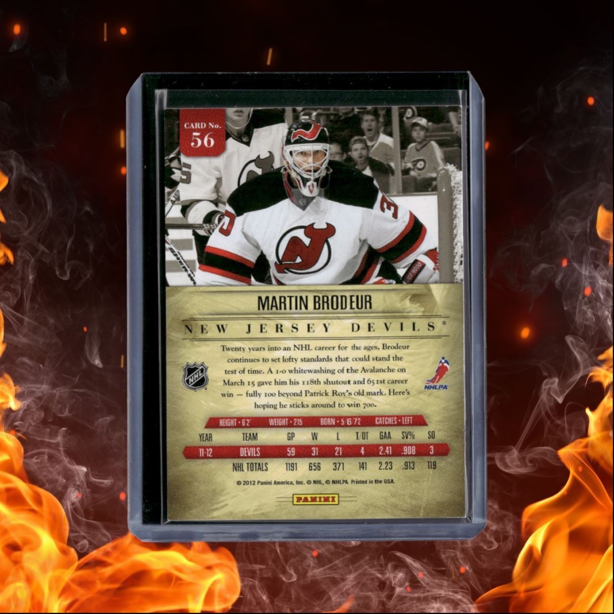 2012-13 Panini Prime Martin Brodeur Gold 063/249 #56