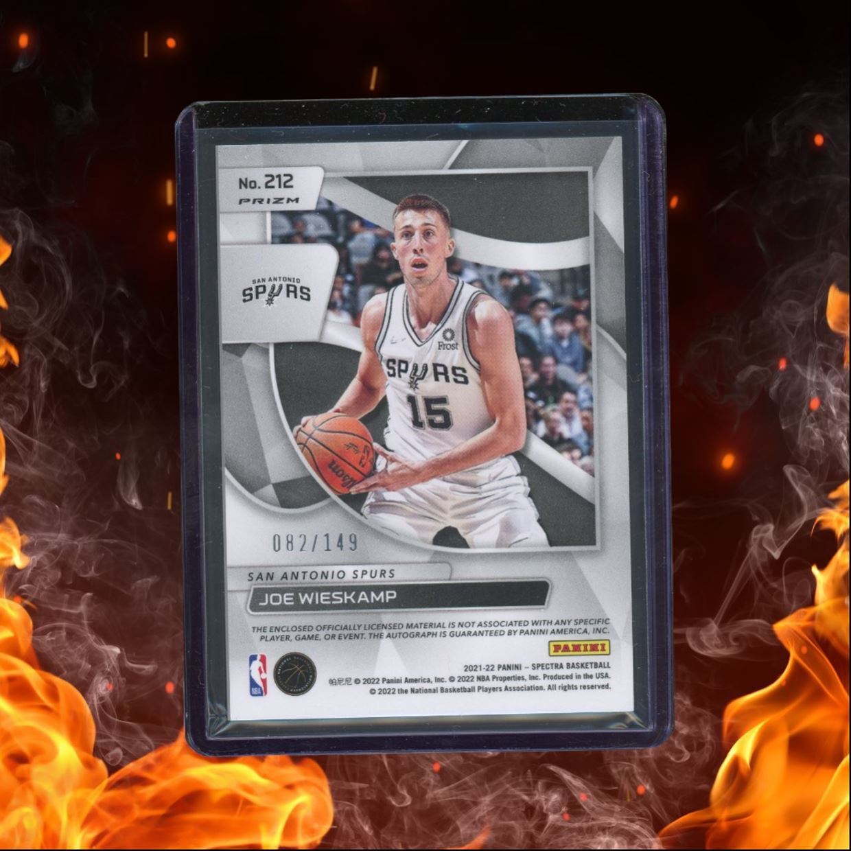 2021-22 Panini Spectra Joe Wieskamp Silver Prizm Rookie Auto 082/149 #212