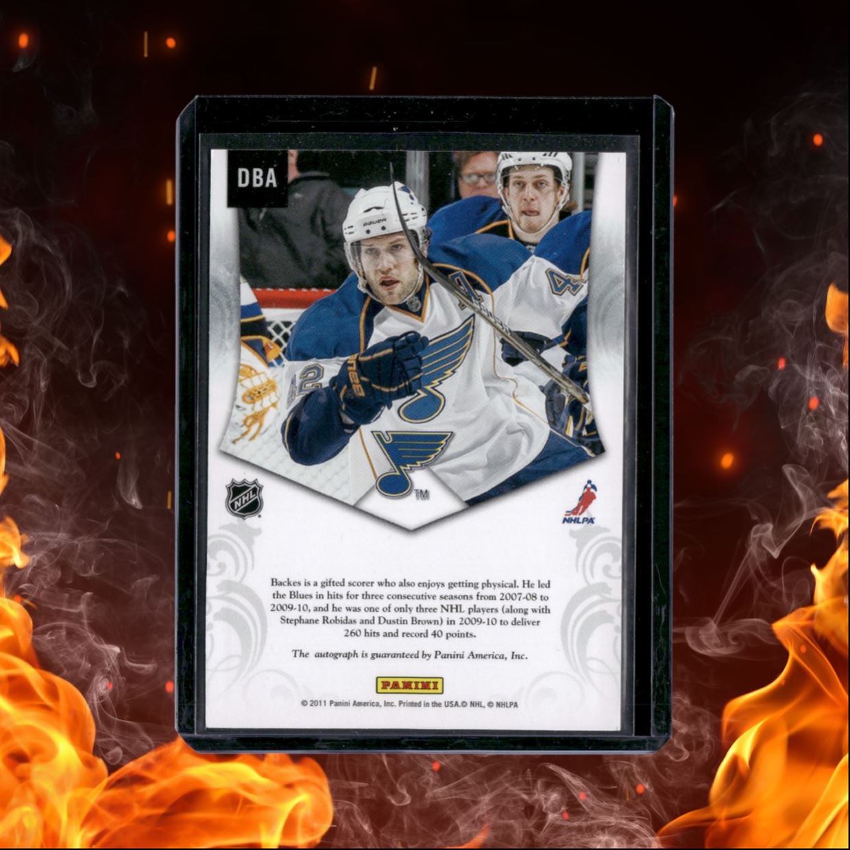 2011-12 Panini David Backes Private Signings Auto #DBA