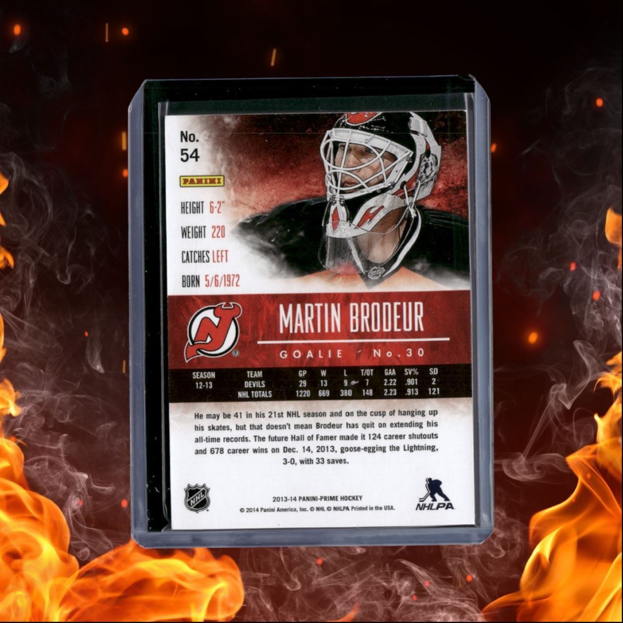 2013-14 Panini Prime Martin Brodeur Gold 173/299 #54