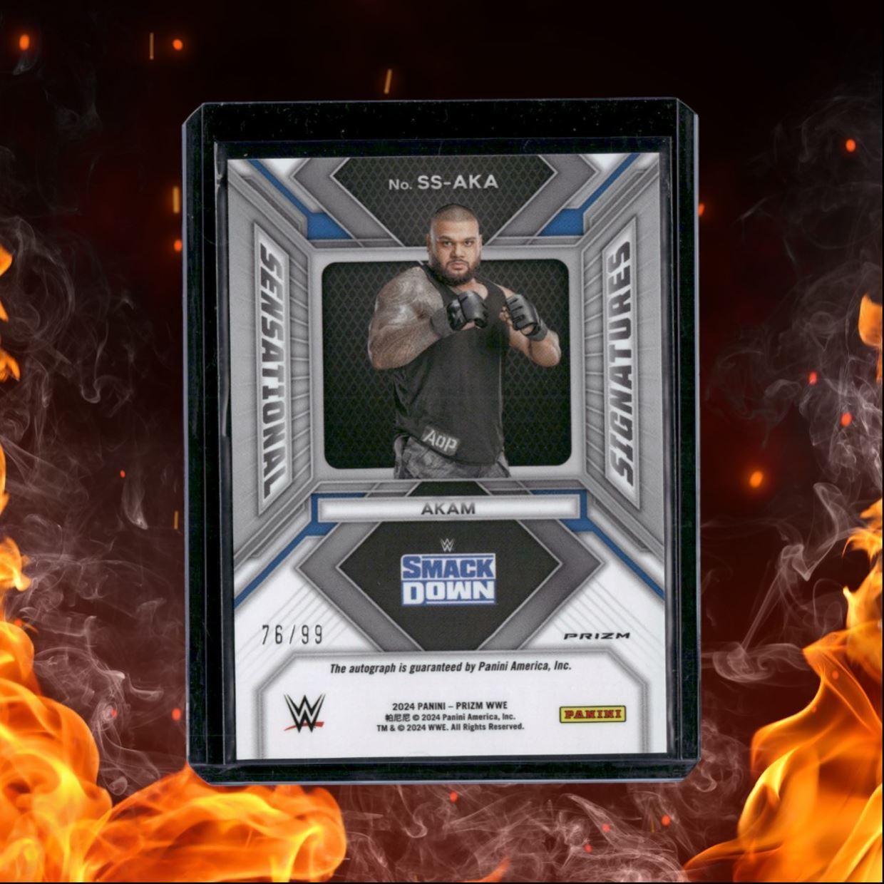 2024 Panini Prizm Akam Sensational Signatures Red Prizm Auto 76/99 #SS-AKA
