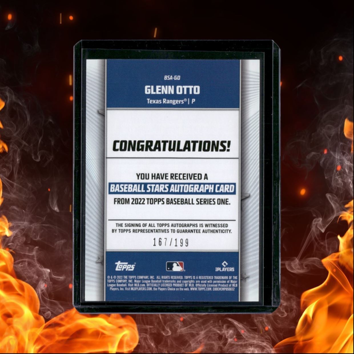 2022 Topps Glenn Otto Baseball Stars Rookie Auto #BSA-GO