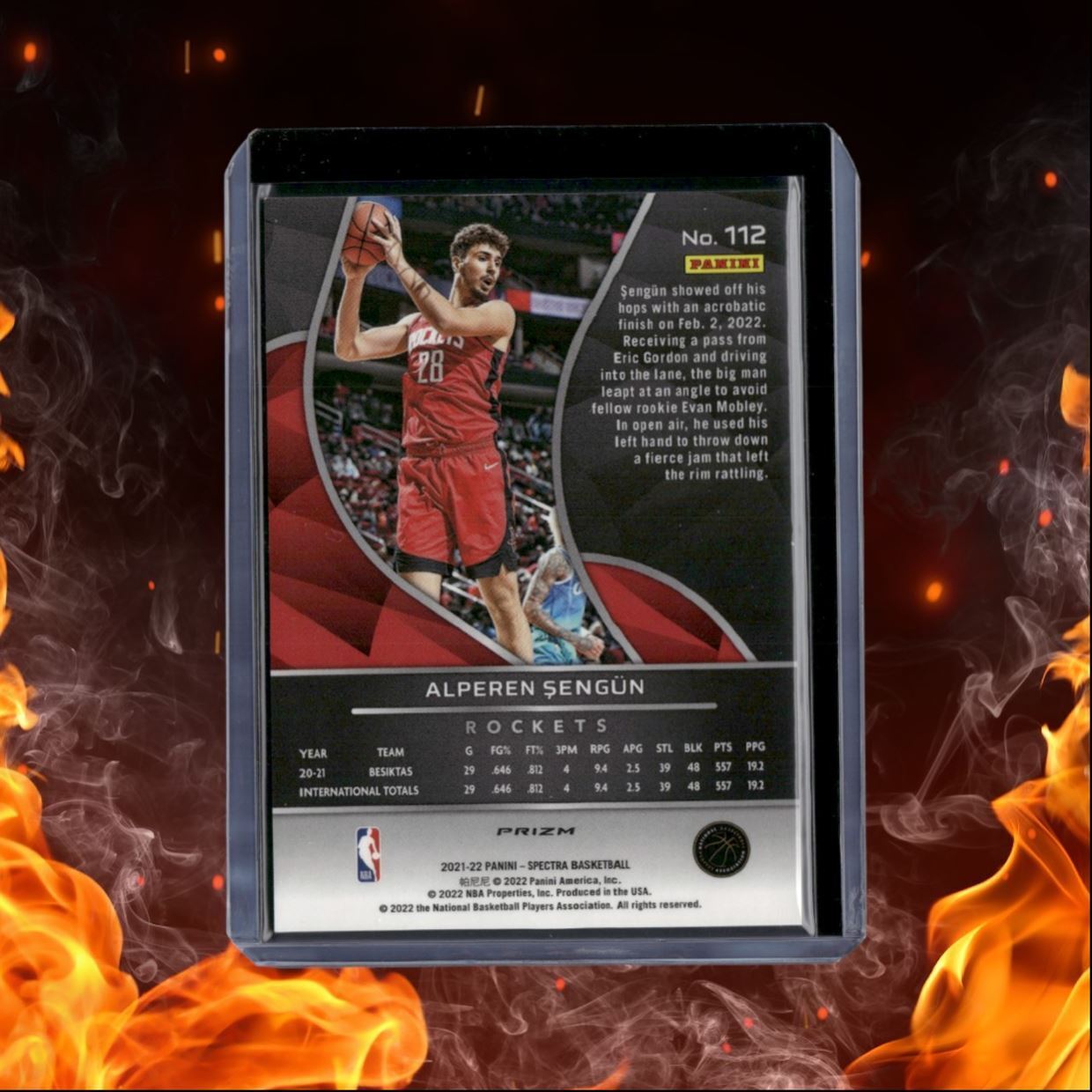 2021-22 Panini Spectra Alperen Sengun Asia Prizm Rookie #112