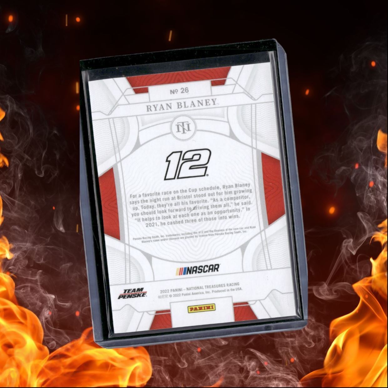 2022 Panini National Treasures Racing Ryan Blaney Holo Silver #26