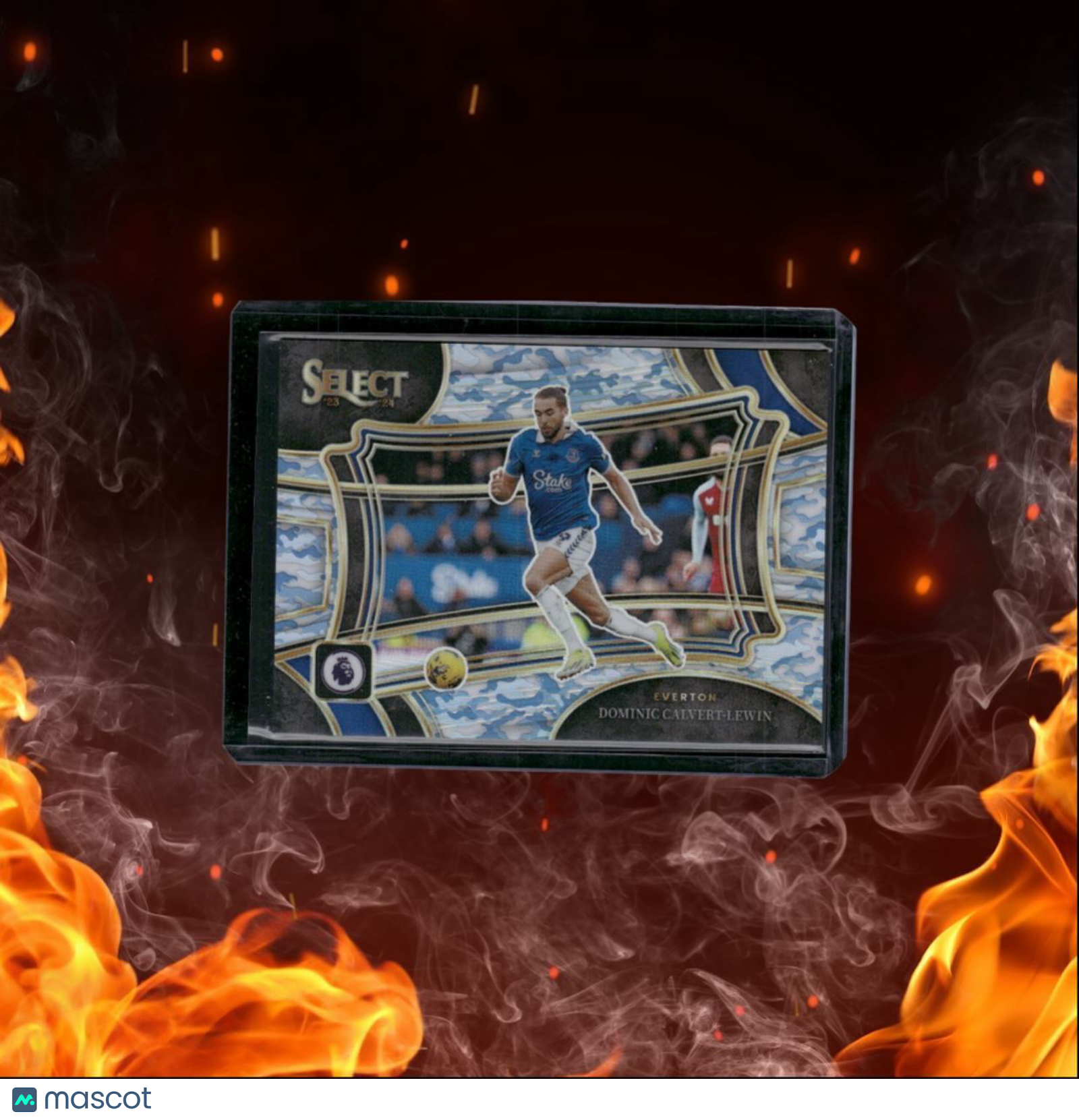 2023 Panini Select PL Dominic Calvert-Lewin Navy Blue Camo Prizm Field Level