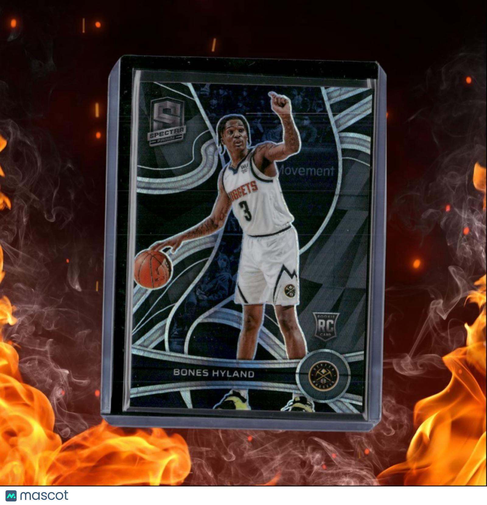 2021-22 Panini Spectra Bones Hyland Black and White Asia Prizm Rookie #113
